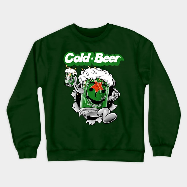 Cold Beer Crewneck Sweatshirt by joerock